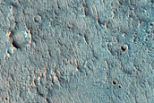 Featureless Area on Impact Crater Floor