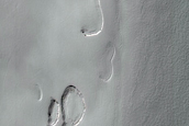 South Polar Glacier Crevasses
