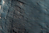 Crater Wall Exposure in Far Southwest of Oxia Planum