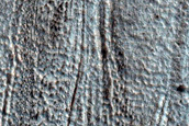 Crater on Debris Covered Glacier East of Hellas Planitia