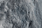 Candidate Fluvial or Lake Sediments in Possible Pollywog Crater at Equator