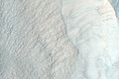 Features around Crater in Hellas Planitia