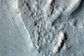 Features around Crater near Hellas Planitia