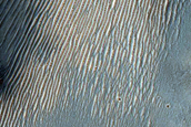 Channel on Crater Wall near Tisia Valles