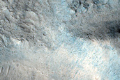 Kasei Valles Flood Grooves and Pedestal Crater