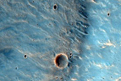 Impact Related Deposits and Flows near Hadriacus Mons