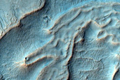 Irregular Cellular Structures on Crater Floor South of Hipparchus Crater