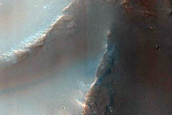 Hillslope Morphologies Southeast of Ostrov Crater