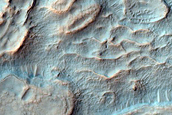 Irregular Cellular Structures on Crater Floor South of Hipparchus Crater