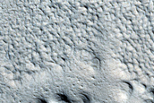 Irregular Cellular Structures around Crater in Arabia Terra