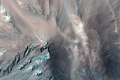 Gullies on Southern Rim of Hale Crater