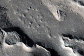 Irregular Cellular Structures around Crater in Arabia Terra