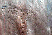Ridges around Knob in Deuteronilus Mensae