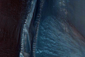 Hebes Chasma Climbing Dunes