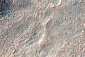 Lobe-Shaped Landform at Terminus of Valleys in Northwest Kaiser Crater