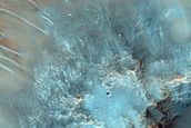 Channel in Valley in Tyrrhena Terra
