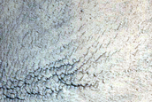 Crater Surrounded by Lava in Southern Elysium Planitia