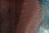Steep Slopes in Eos Chasma