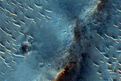 Streamlined Form in Valley in Margaritifer Terra