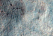 Irregular Cellular Structures around Crater in Southern Mid-Latitudes