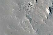 Crater Rim and Ejecta near Apollinaris Mons
