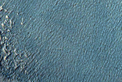 Irregular Cellular Structures around Crater in Southern Mid-Latitudes