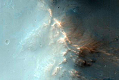 Hillslope Morphologies Southeast of Ostrov Crater