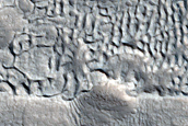 Irregular Cellular Structures around Crater in Arabia Terra