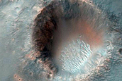 Well-Preserved 10-Kilometer Crater with Central Uplift