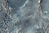 Irregular Cellular Structures around Crater in Southern Mid-Latitudes