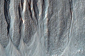 Gully Associated with Light-Toned Materials