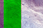 Mass Wasting on Hill North of Mojave Crater