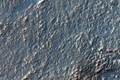 Irregular Cellular Structures around Crater in Southern Mid-Latitudes