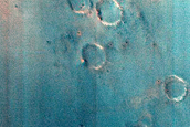 Exposed Crater Rim Deposits near Oxia Planum