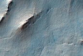 Irregular Cellular Structures around Crater in Southern Mid-Latitudes