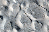 Irregular Cellular Structures around Crater in Arabia Terra