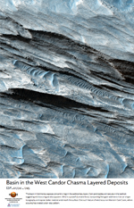 Basin in the West Candor Chasma Layered Deposits