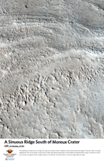 A Sinuous Ridge South of Moreux Crater