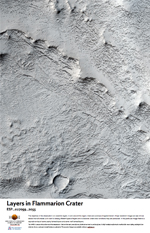 Layers in Flammarion Crater