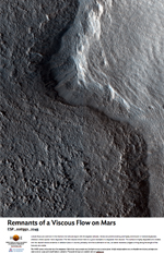 Remnants of a Viscous Flow on Mars