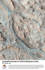 Inverted Channels in Colorful Kasimov Crater