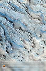 Small Channels and a Rocky Patch in the Cydonia Region