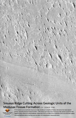 Sinuous Ridge Cutting across Geologic Units of the Medusae Fossae Formation