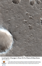 Looking for Changes in Dust Drifts West of Alba Mons
