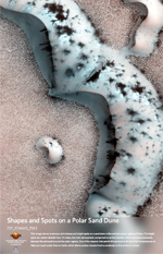 Shapes and Spots on a Polar Sand Dune
