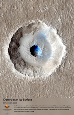 Craters in an Icy Surface