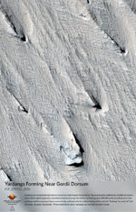 Yardangs Forming near Gordii Dorsum