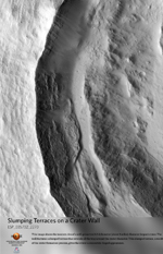 Slumping Terraces on a Crater Wall 
