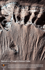 Bedrock in a Trough in Asimov Crater