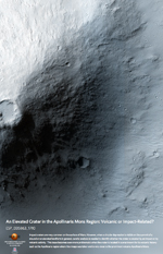 An Elevated Crater in the Apollinaris Mons Region: Volcanic or Impact-Related?